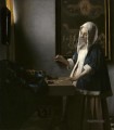 Woman Holding a Balance Baroque Johannes Vermeer